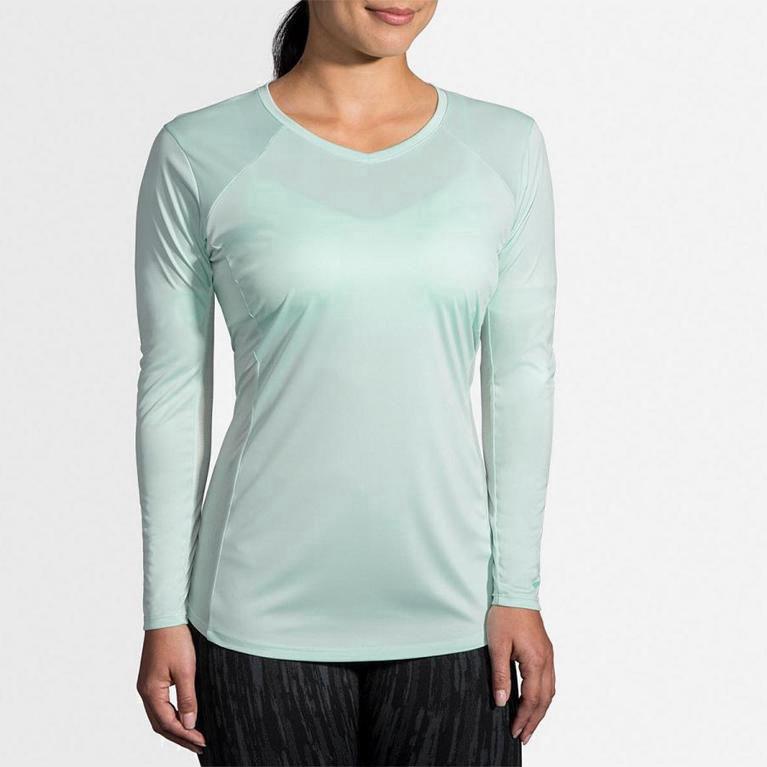 Brooks Stealth NZ - Women's Long Sleeve Running Shirt - Green (48902-DUXI)